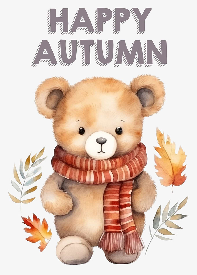 Happy Bear Watercolor