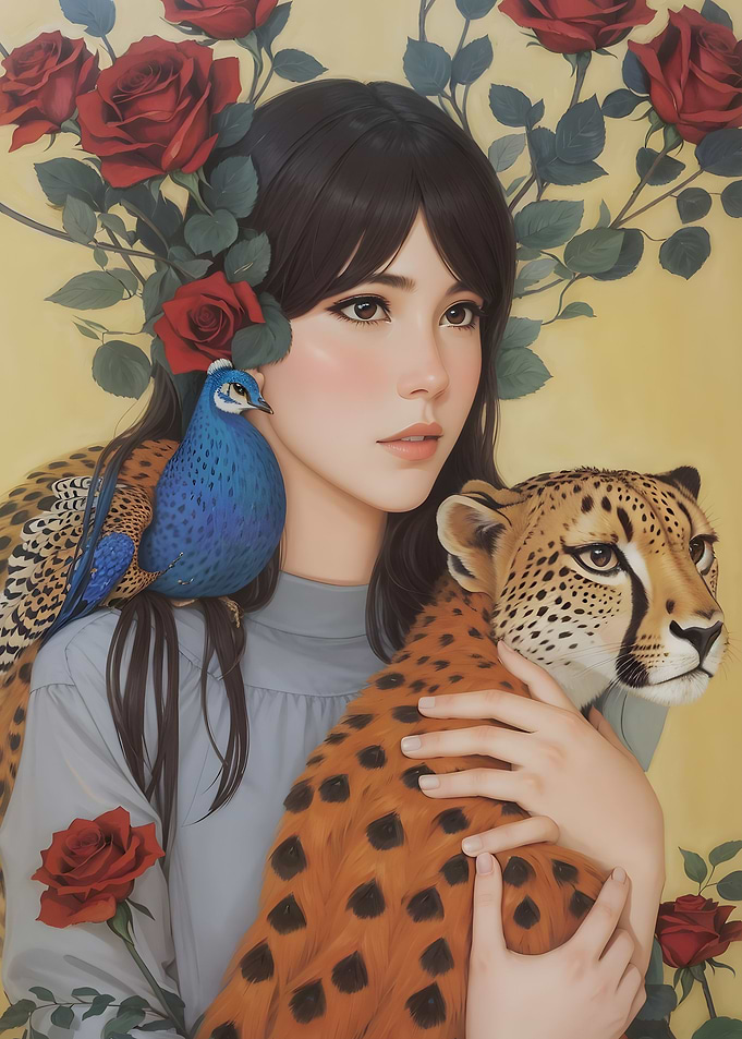 Cheetah and Girl