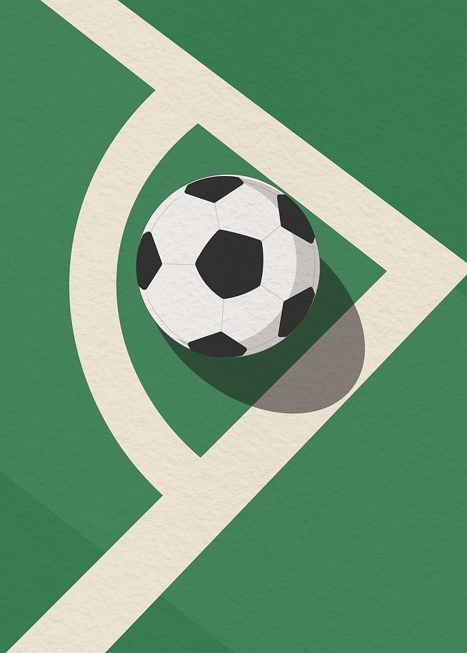 Soccer Ball On Green Field