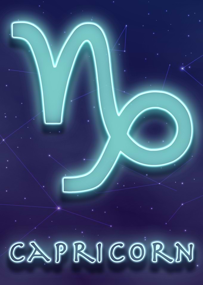 capricorn neon zodiac