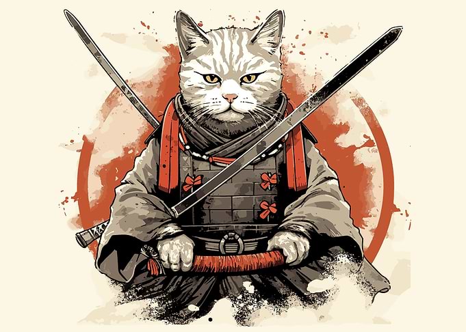 samurai cat japan