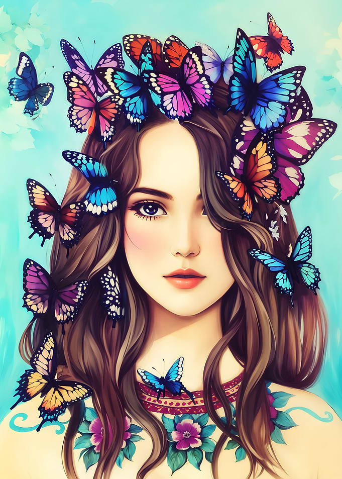Butterflies and Girl