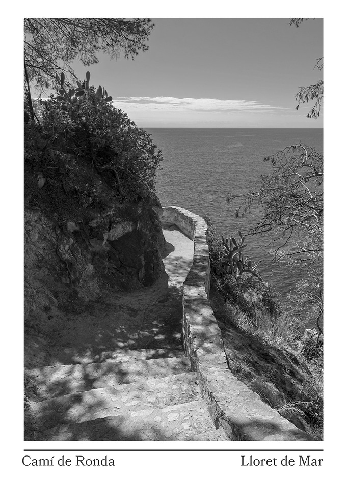 Black and white photo sea