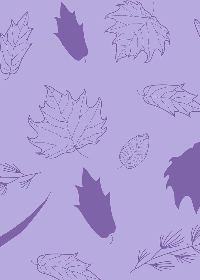 Lilac Autumn Maple Leaves