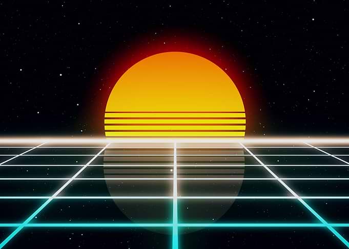 Retro Sun 1980s style