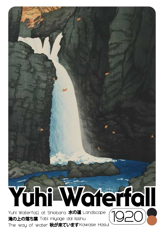Ukiyo e Yuhi Waterfall