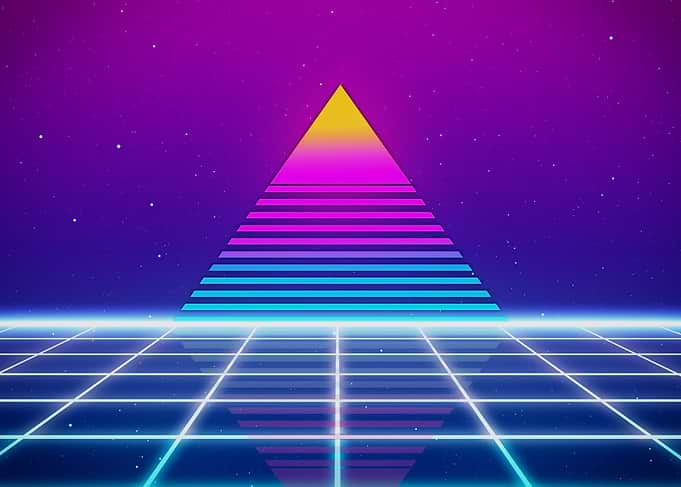 Retro Sun 1980s style