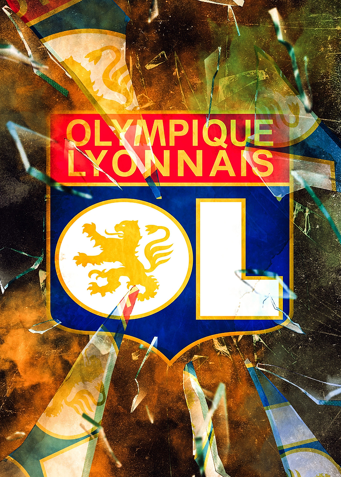 Lyon Broken Glass Poster