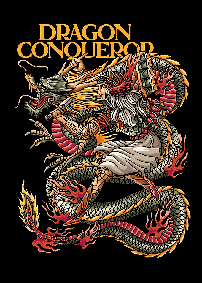 Women Dragon Tattoo Text