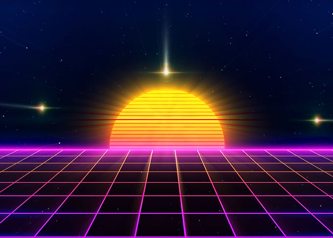 Retro Sun 1980s style