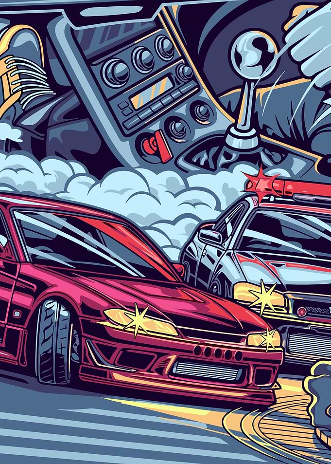 Drift Retro Racing Car