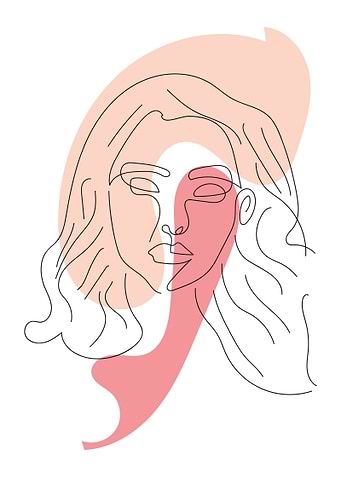 Woman with Flowers Art