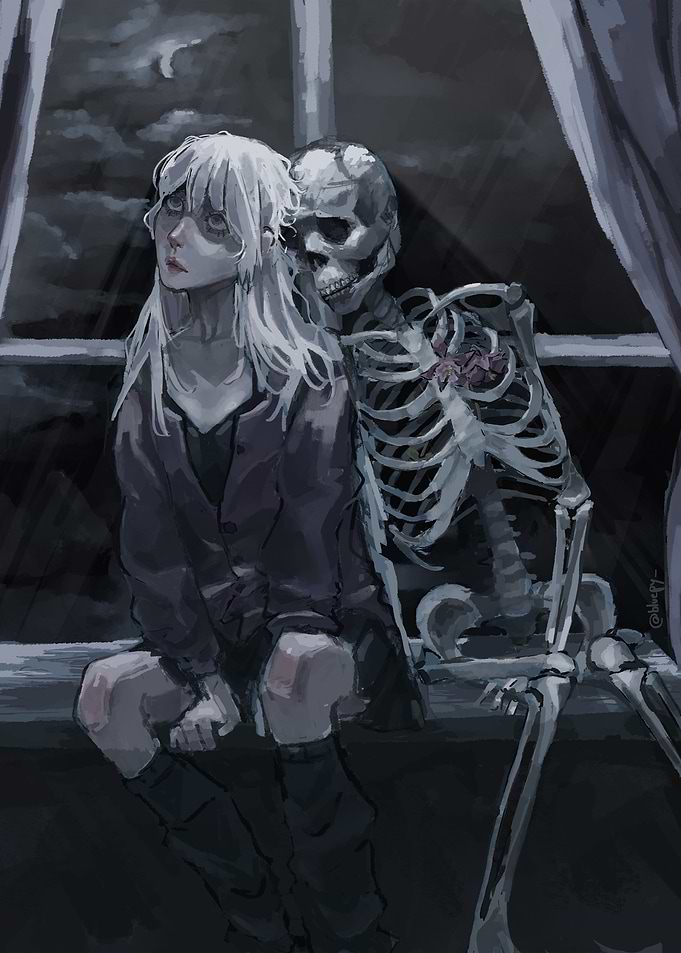 Sad Girl Skeleton
