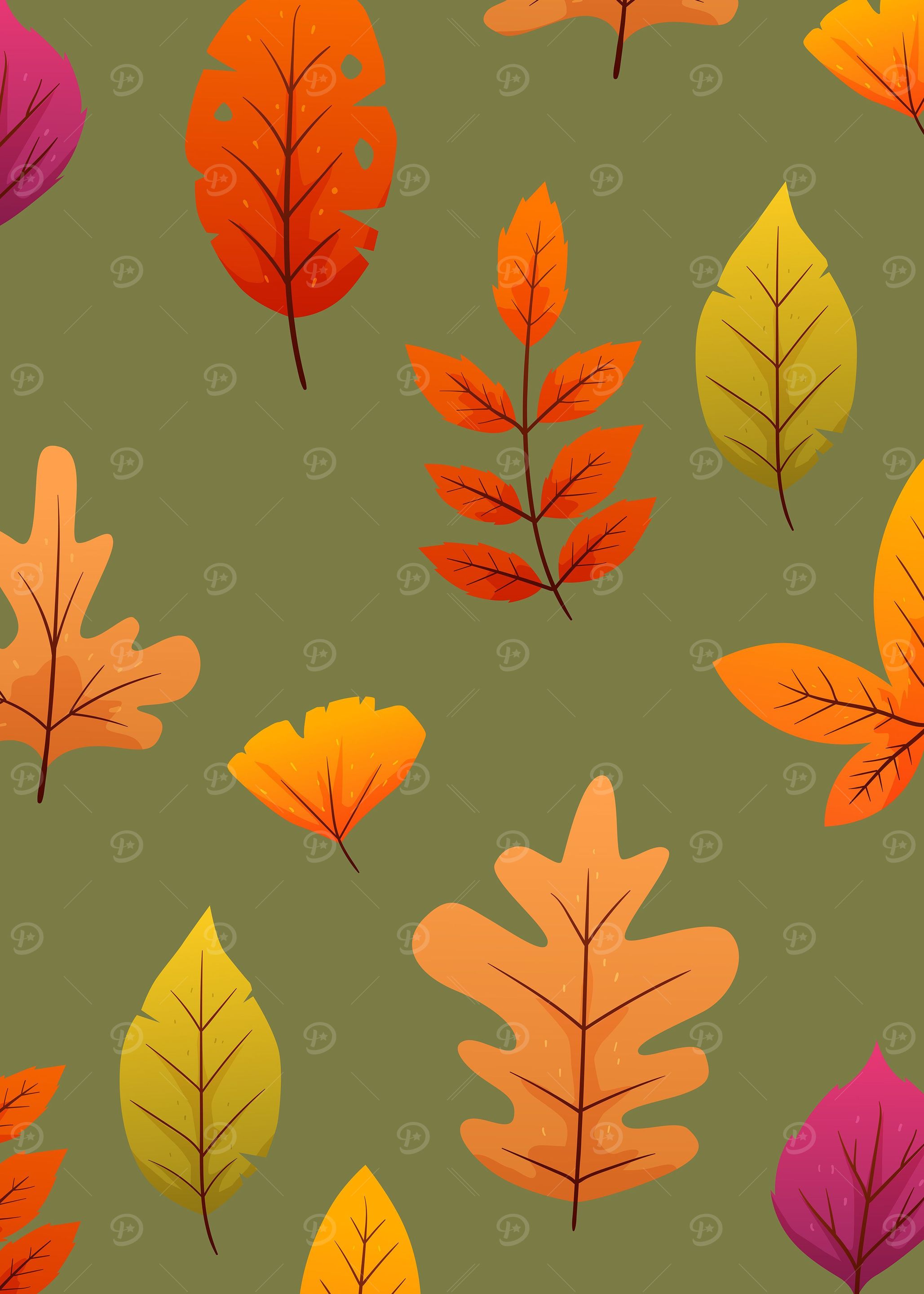 Green Autumn Leaves