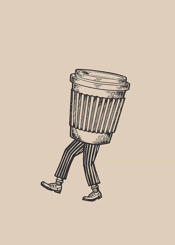 Walking Coffee Cup