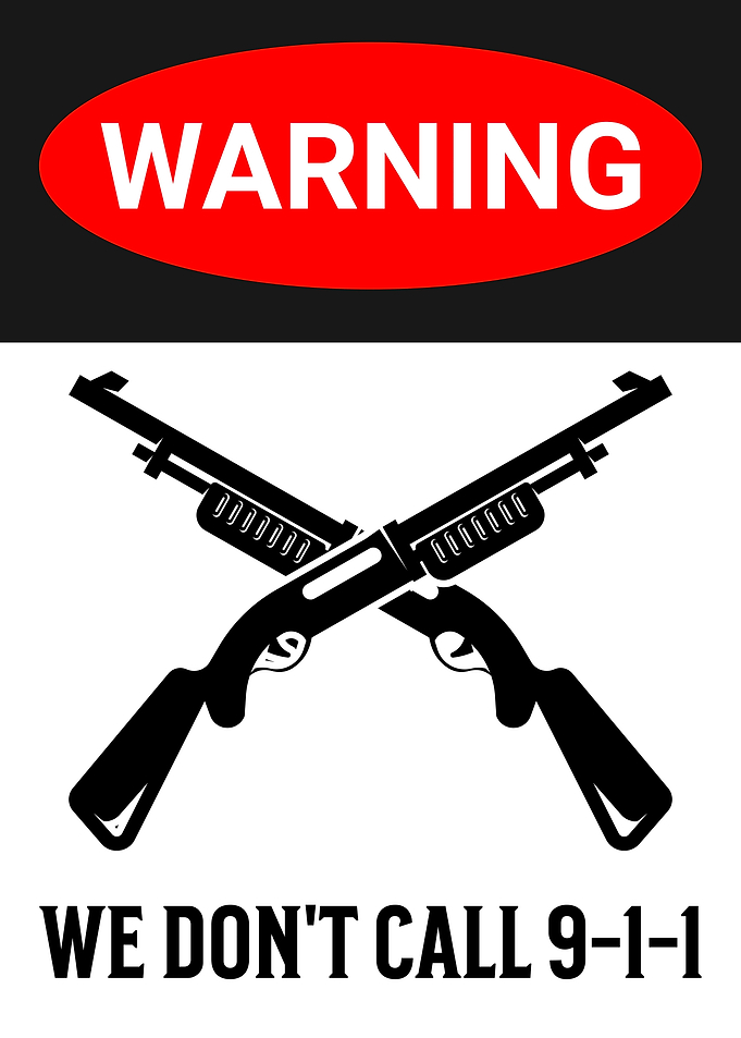 WARNING 911 SHOTGUN