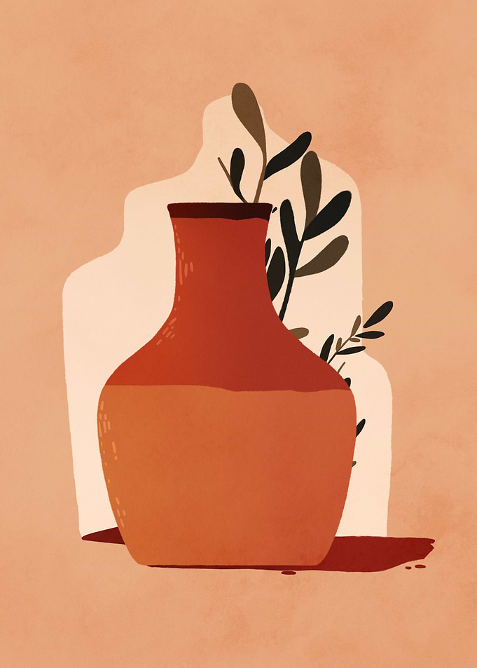 Sunbathing Terracotta Pot