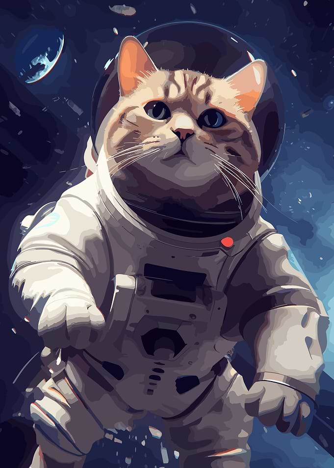 space cat astronaut