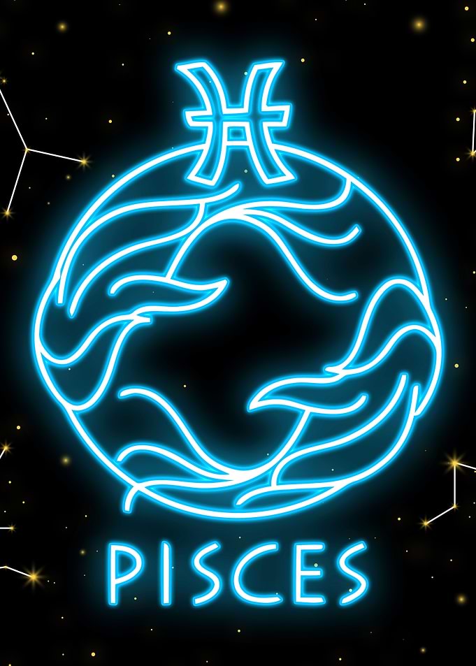 pisces neon zodiac