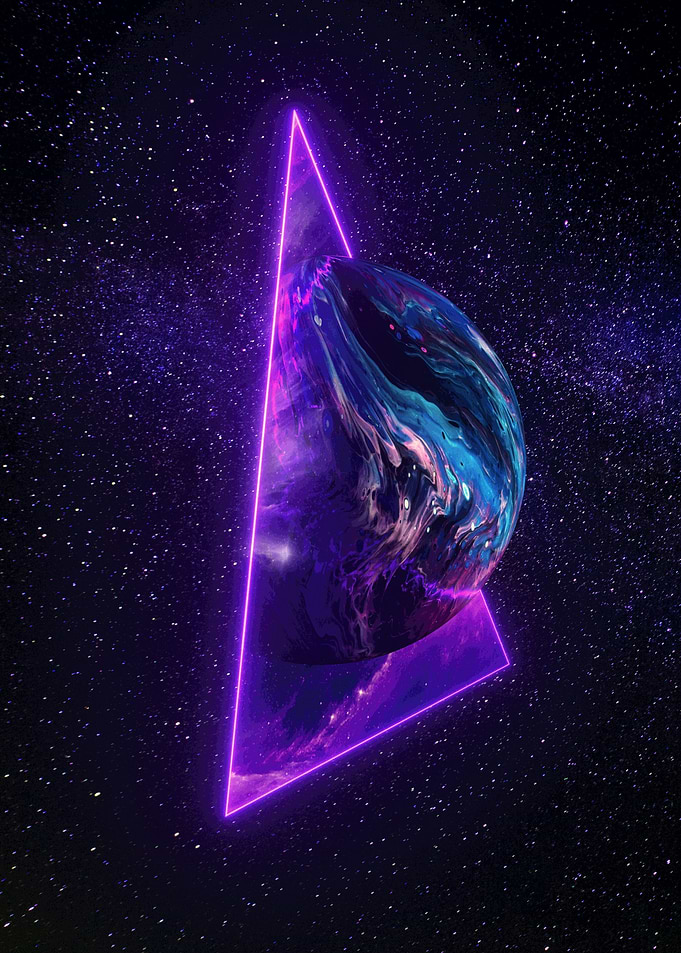 Planet With Triangle