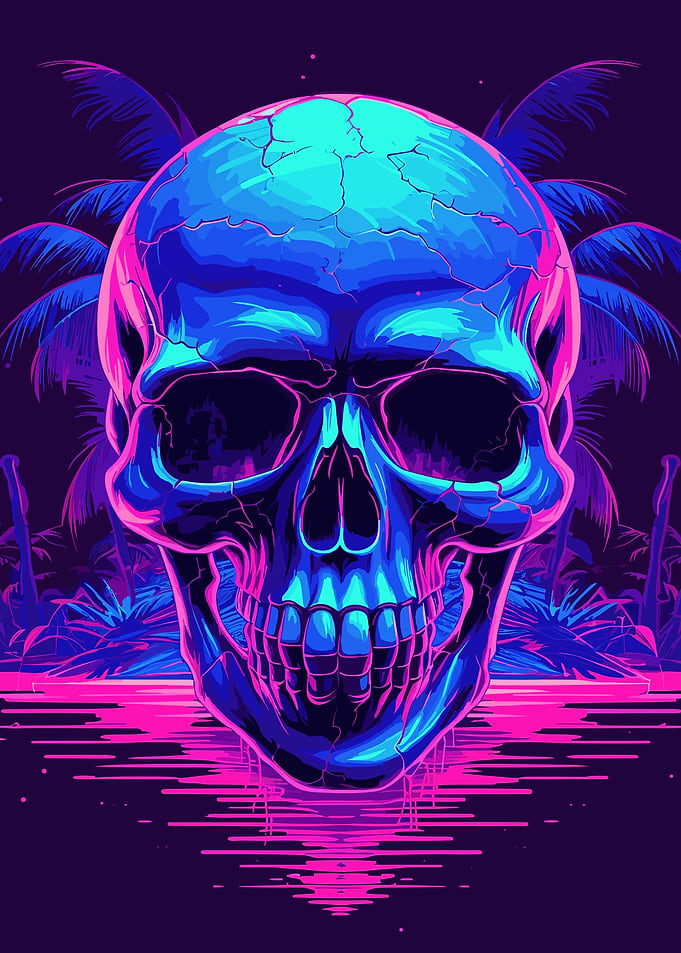 Skull Synthwave