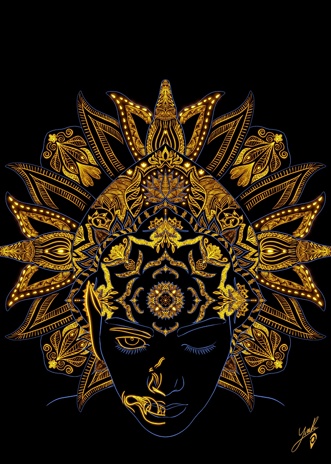 Neon Gold Portrait