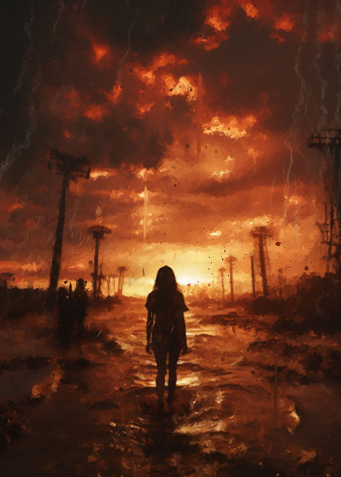 burned city