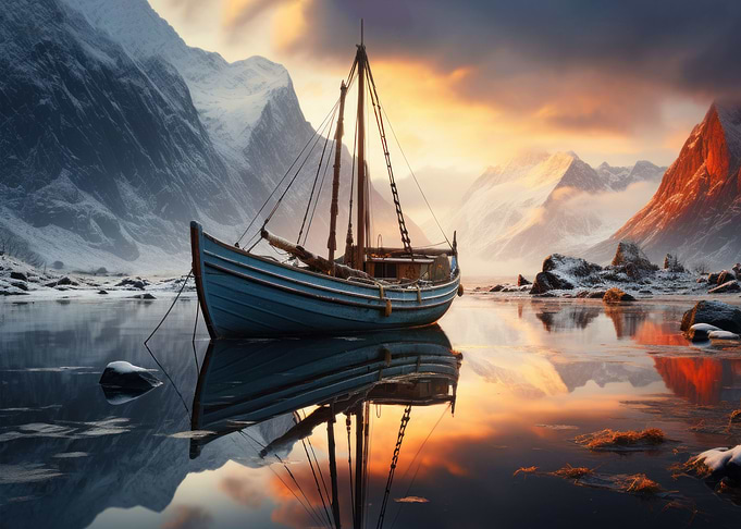 Scenic Aesthetic Boat ART