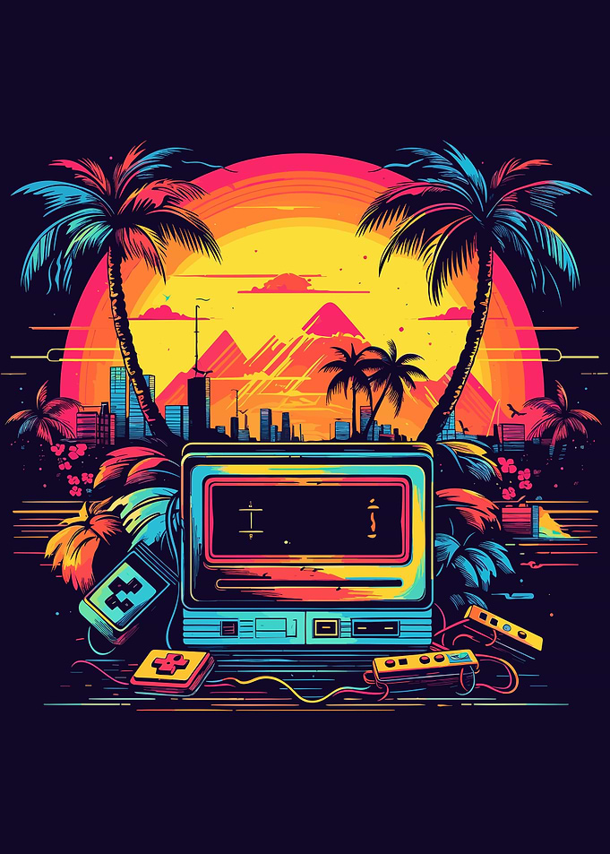 Gaming Controller Neon