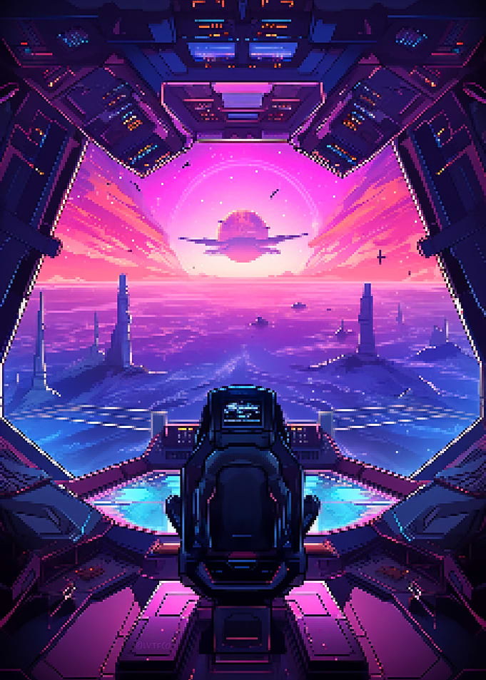 Starship Cockpit Pixel