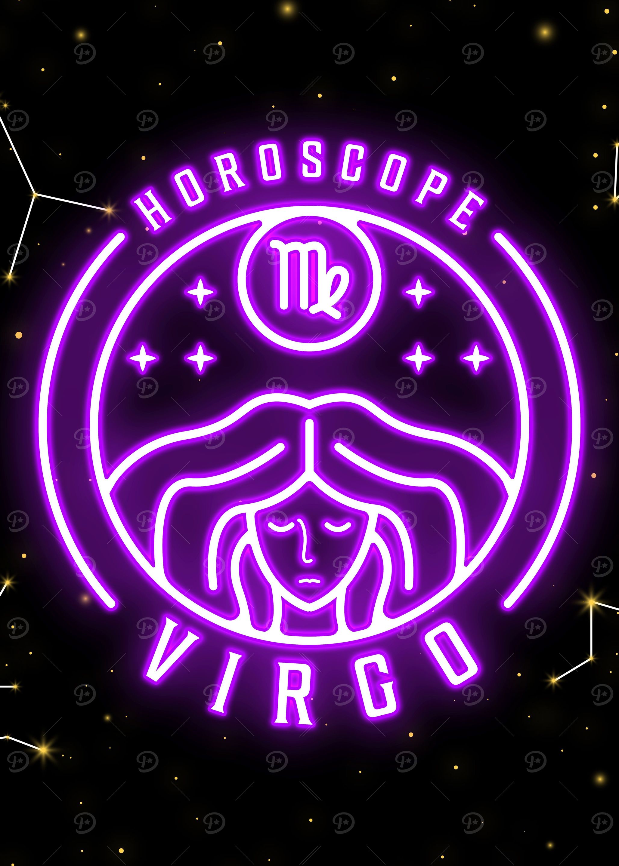 Virgo neon zodiac