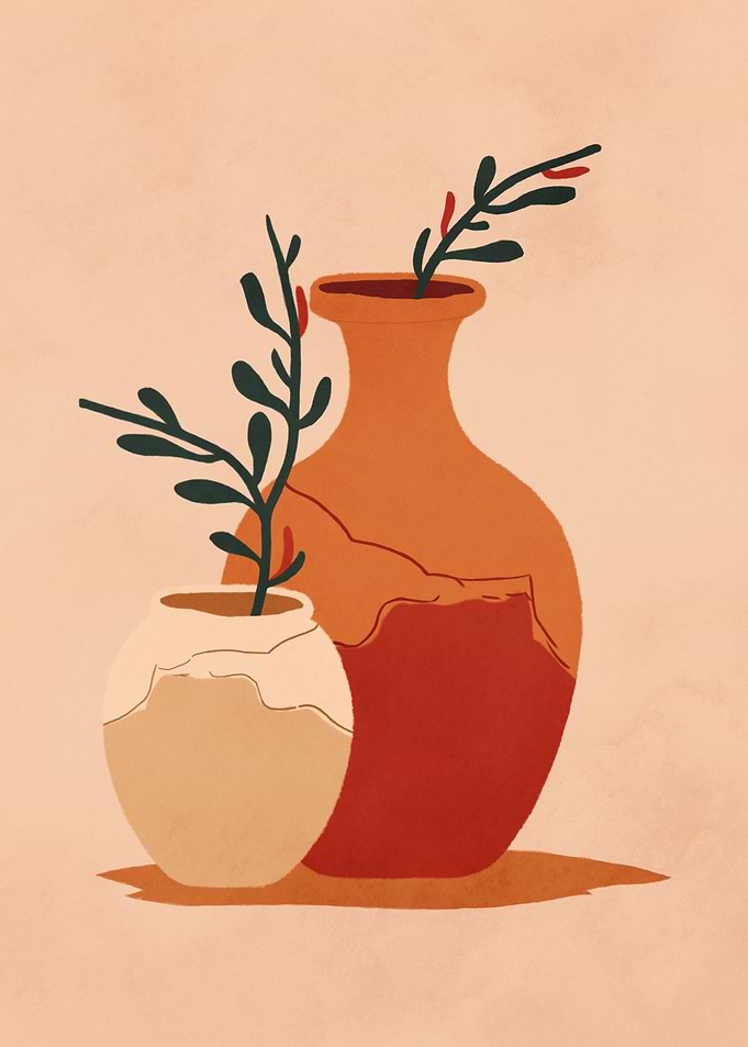 Elegant Terracotta Pot Duo