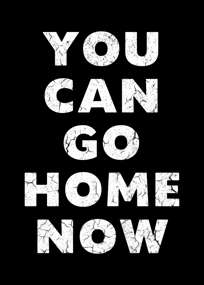 you can go home now