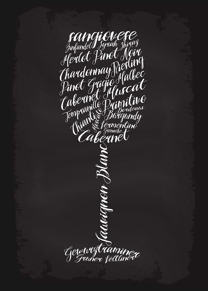 Wine Types Guide Glass