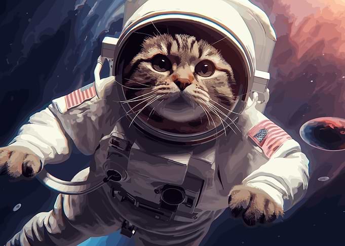 space cat astronaut