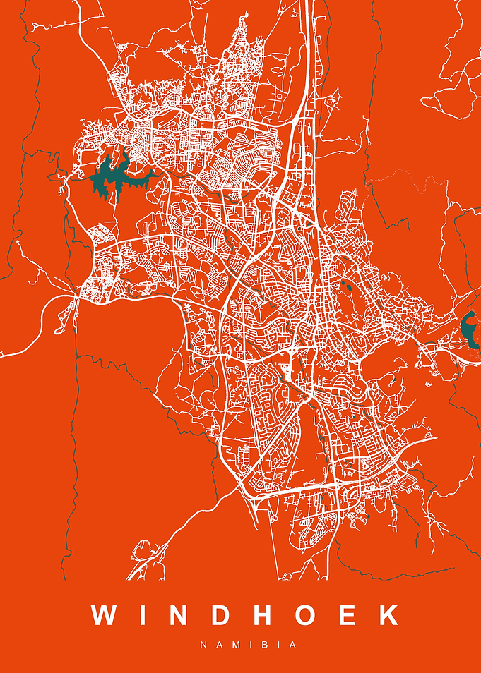 MAP WINDHOEK NAMIBIA