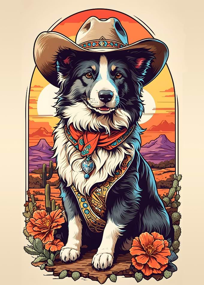 Border Collie Cowboy