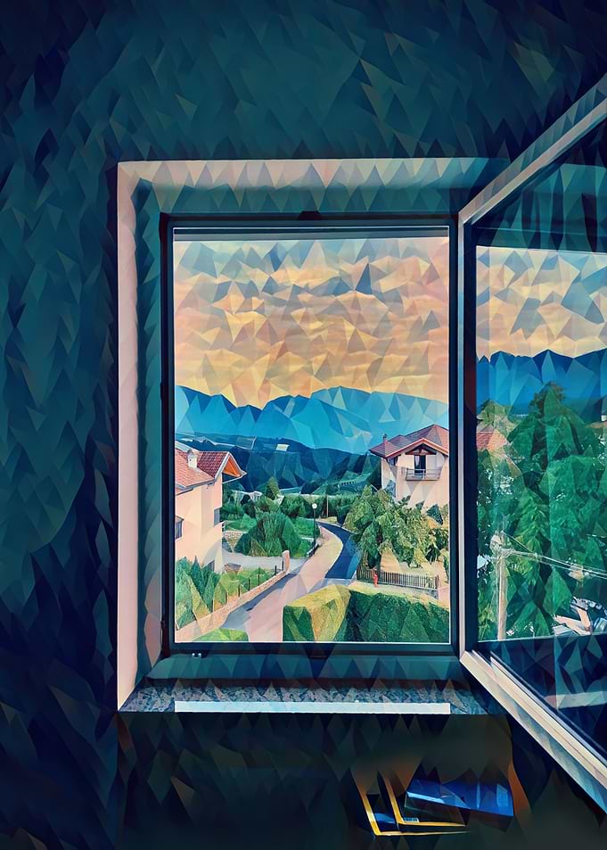The Alps from the window