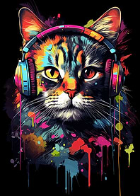 Cat With Headphones