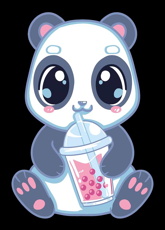 Panda Bear Boba Drink
