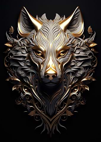 Golden Fox Surreal 3D