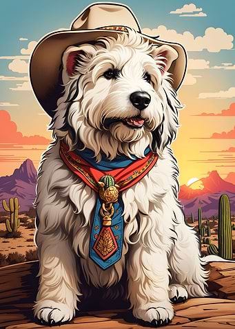 English Sheepdog Cowboy
