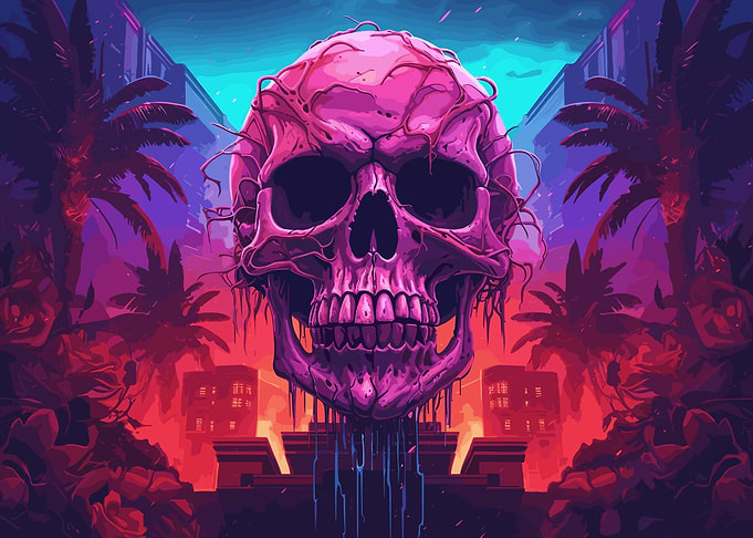 Skull Synthwave