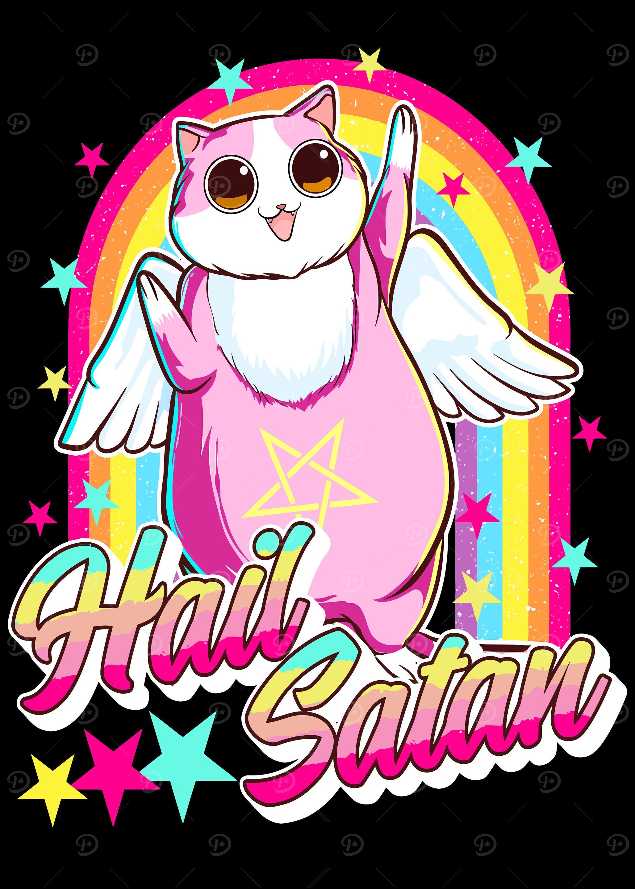 Hail Satan Cat