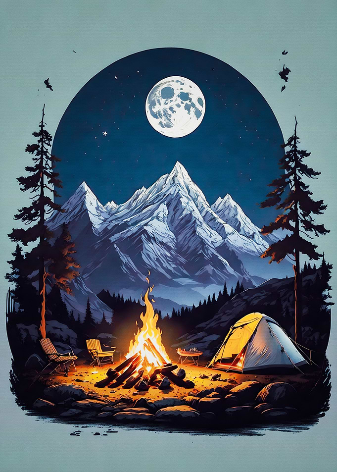 The Mountain Camfire Vintg
