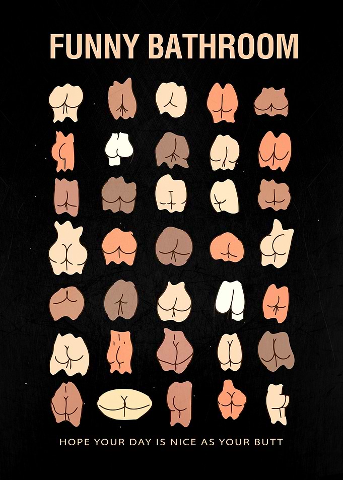 Funny butt bathroom
