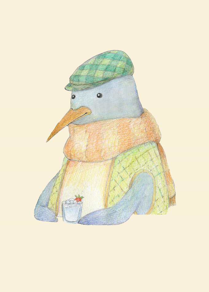 Penguin and cocktail