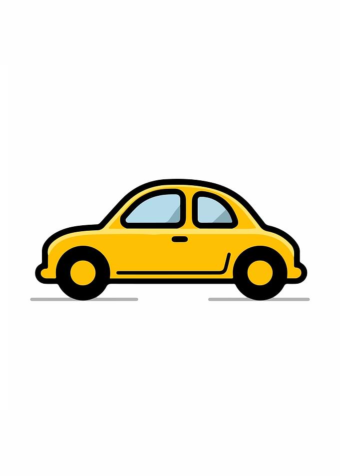 Yellow Car Minimalist