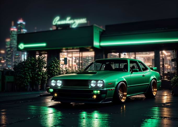 Green Tuning Car