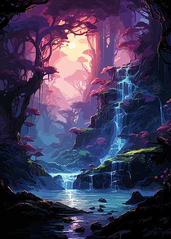 Anime Forest Landscape